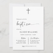 Doopuitnodiging Sjabloon, Moderne doop Uitnodigen Kaart (Voorkant)