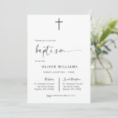 Doopuitnodiging Sjabloon, Moderne doop Uitnodigen Kaart (Staand voorkant)