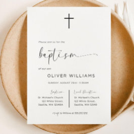 Doopuitnodiging Sjabloon, Moderne doop Uitnodigen Kaart