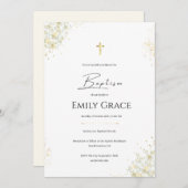 Doopuitnodiging Sjabloon Nodig doop uit Kaart (Voorkant / Achterkant)