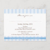 DOOPUITNODIGING:: stijlvolle streep 1 Uitnodiging Briefkaart (Achterkant)