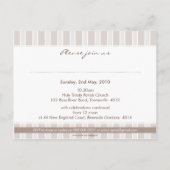 DOOPUITNODIGING:: stijlvolle streep 2 Uitnodiging Briefkaart (Achterkant)