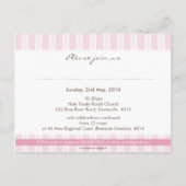 DOOPUITNODIGING:: stijlvolle streep 3 Uitnodiging Briefkaart (Achterkant)