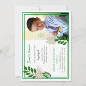 Doopuitnodiging voor 8-jarige jongen kaart (Voorkant)