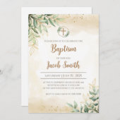 Doopuitnodiging voor jongens kaart (Voorkant / Achterkant)