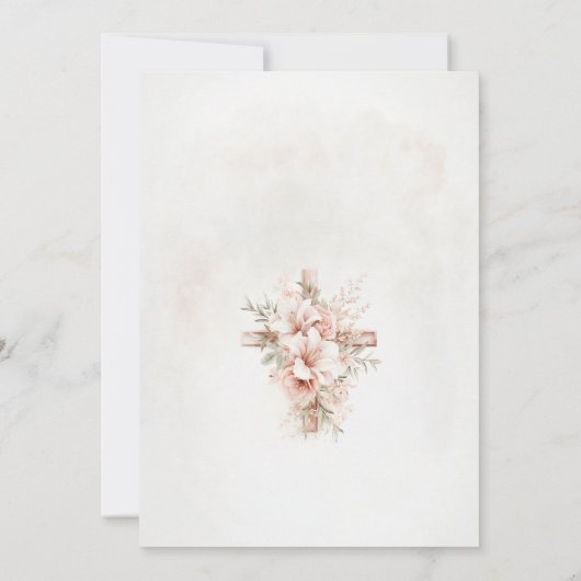 Doopuitnodigingen met elegante illustraties kaart (Achterkant)