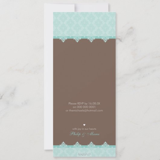 DOOPUITNODIGINGEN :: oh zo mooi 4P Kaart (Achterkant)