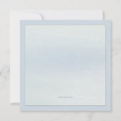 Doopwoord met duif blauwe uitnodiging (Achterkant)