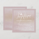 Doopwoord met duivenuitnodiging kaart (Voorkant / Achterkant)