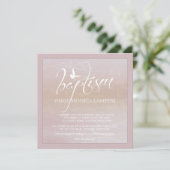 Doopwoord met duivenuitnodiging kaart (Staand voorkant)