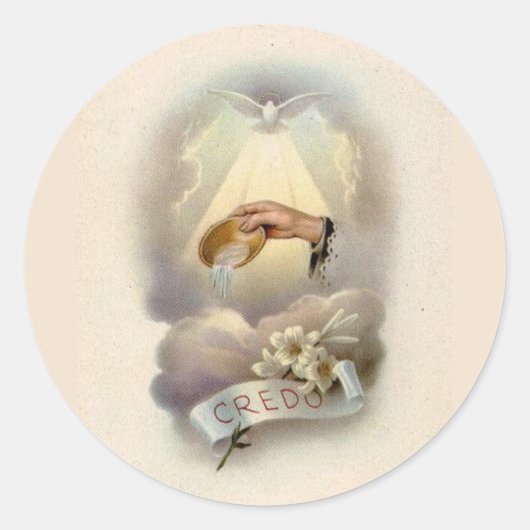 Doopzegen met Heilige Geest Ronde Sticker (Voorkant)