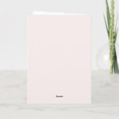 Doopzegeningen Roze Bloemengroet Kaart (Achterkant)