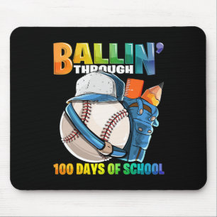 Door 100 dagen van school honkbal kleuterschool b muismat