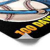 Door 100 dagen van school honkbal kleuterschool b poster (Hoek)