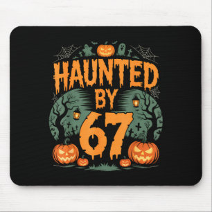 Door 67 Meme achtervolgd Halloween pompoen Muismat