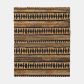 door Afrika geïnspireerd Fleece Deken (Voorkant)