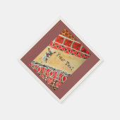 door Afrika geïnspireerde waterverf Servet (Hoek)