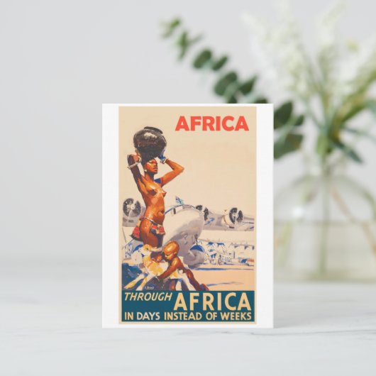 Door Afrika in dagen in plaats van weken Briefkaart (Staand voorkant)