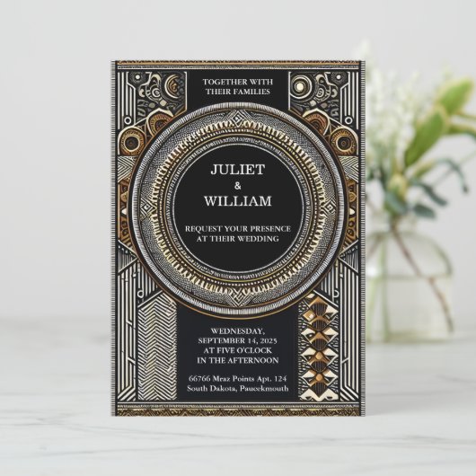 Door Afrikaanse Ghana Brown Traditionele Nigeria B Kaart (Staand voorkant)