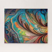 Door AI gecreëerde, Abstracte vrek veer geïnspiree Legpuzzel (Horizontaal)