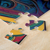 Door AI gecreëerde, Abstracte vrek veer geïnspiree Legpuzzel (Zijkant)