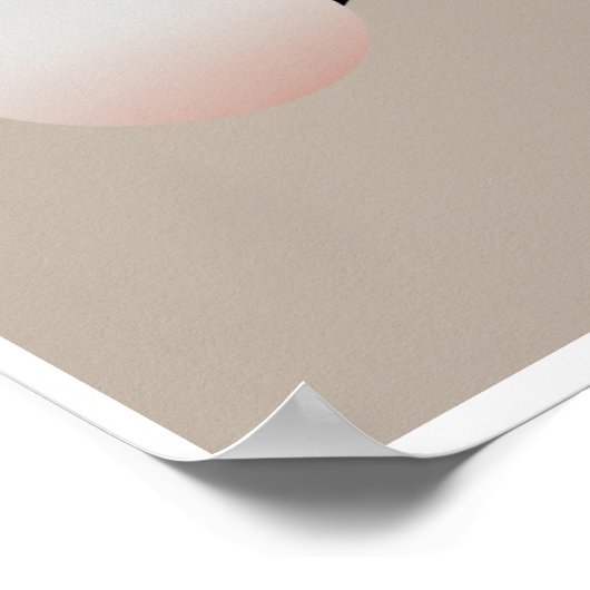 Door AI gegenereerde Abstracte art minimalistisch Poster (Hoek)