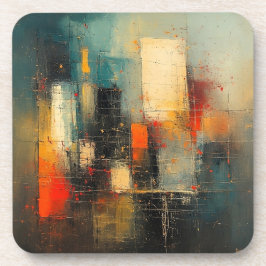 Door AI gegenereerde abstracte en veerkrachtige st Bier Onderzetter