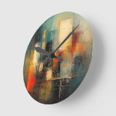 Door AI gegenereerde abstracte en veerkrachtige st Ronde Klok (Hoek)