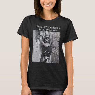 Door AI gegenereerde grappige fotocomic-thema over T-shirt
