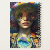 Door AI gegenereerde kunst met paddenstoeltjes Planner (Achterkant)