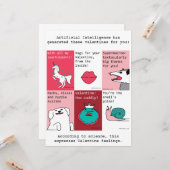 Door AI gegenereerde valentijnen - DaVinci-model Kaart (Voorkant / Achterkant in situ)