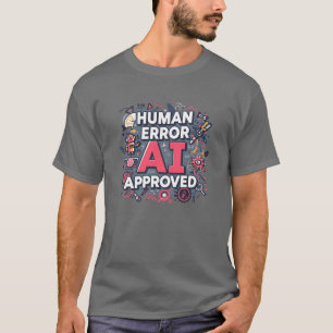 Door AI goedgekeurde digitale kunst met menselijke T-shirt