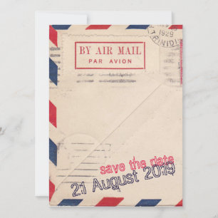  door Air Mail Flat Save the Date Kaart