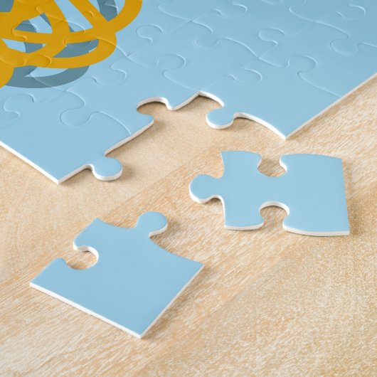 Door Air Verona Italië retro reisposter. Legpuzzel (Zijkant)