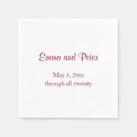 "Door alle eeuwigheid" rode tekst namen en datum