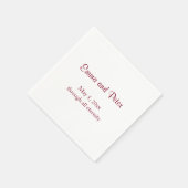 "Door alle eeuwigheid" rode tekst namen en datum Servet (Hoek)