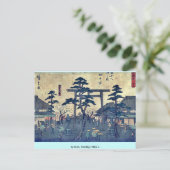 door Ando, Hiroshige Ukiyo-e. Briefkaart (Staand voorkant)