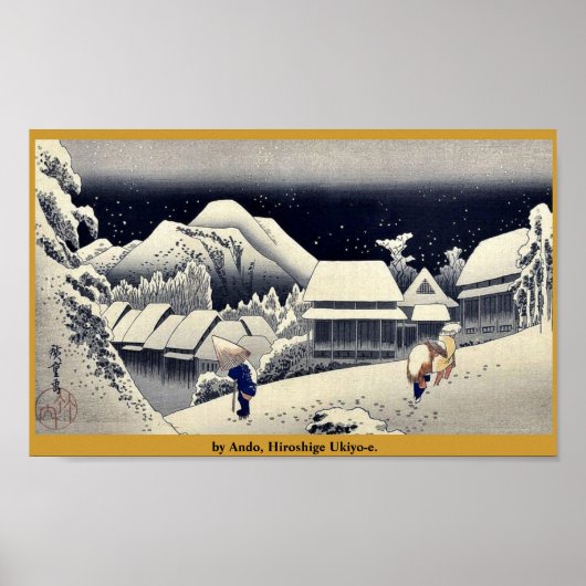 door Ando, Hiroshige Ukiyo-e. Poster (Voorkant)
