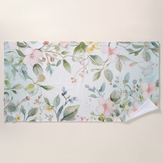 Door appelbloesem geïnspireerd strandlaken (Voorkant)