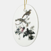 Door Audubon geplet roos Grosbeak Keramisch Ornament (Links)