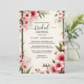 Door Bamboo Pink Sakura Cherry Blossom Vrijgezelle Kaart (Staand voorkant)