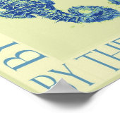 door beattige zee-gele zeepaarden poster (Hoek)