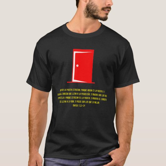 Door bijbeltekst t-shirt (Voorkant)