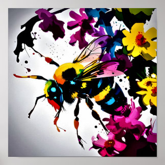 Door bijen verblind Poster