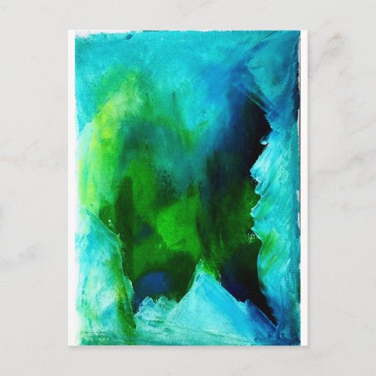 Door blauw ijs briefkaart (Voorkant)