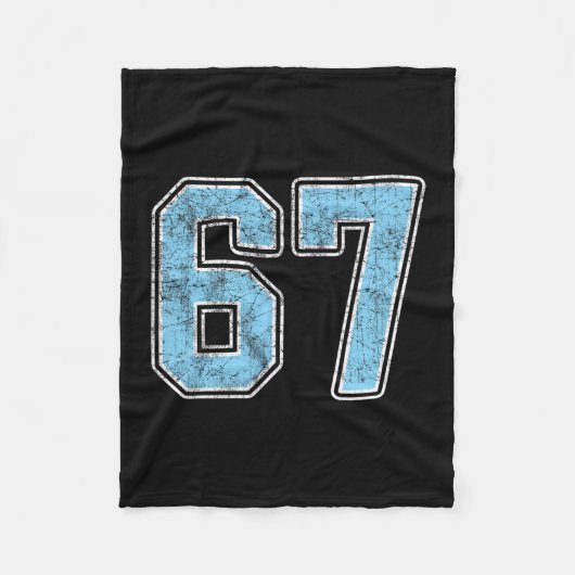 Door Blue 67 Six Seven Meme Fleece Deken (Voorkant)