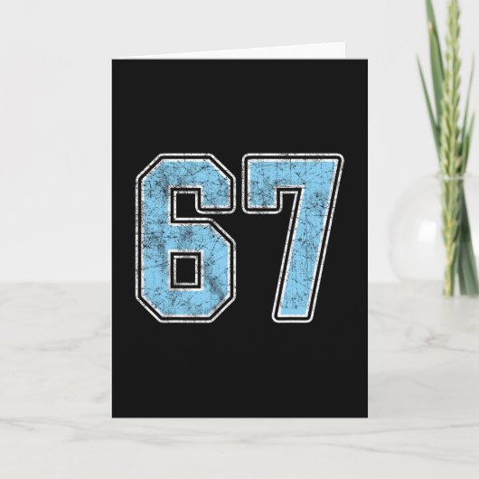 Door Blue 67 Six Seven Meme Kaart (Voorkant)