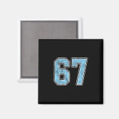 Door Blue 67 Six Seven Meme Magneet (Voorkant / Achterkant)