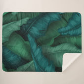 Door bosontwerp geïnspireerd kussen sherpa deken (Voorkant (horizontaal))