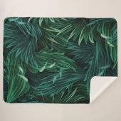 Door bosontwerp geïnspireerd kussen sherpa deken (Voorkant (horizontaal))